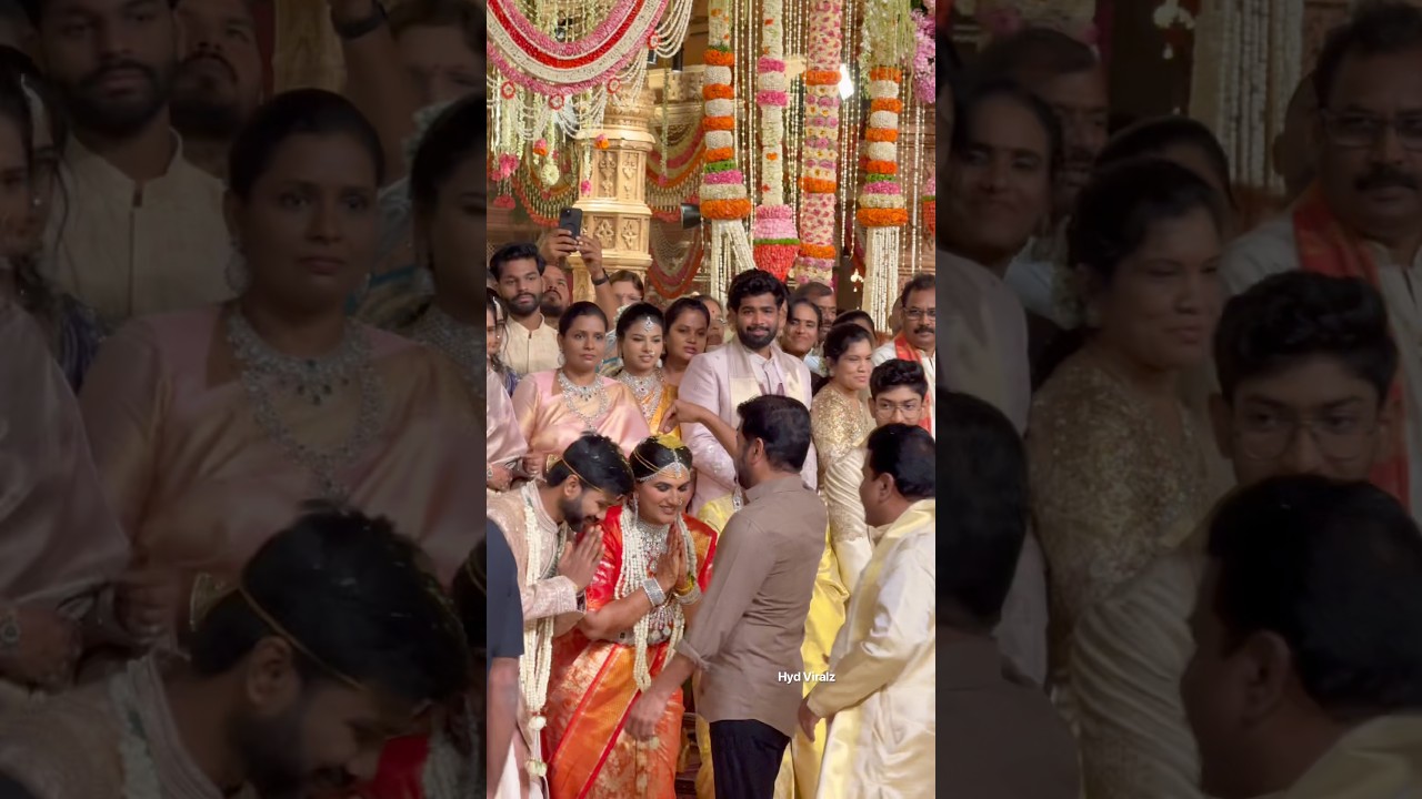 CM Revanth Reddy at Chelamalla Krishnareddy Son Marriage #wedding #trend #viral #video
