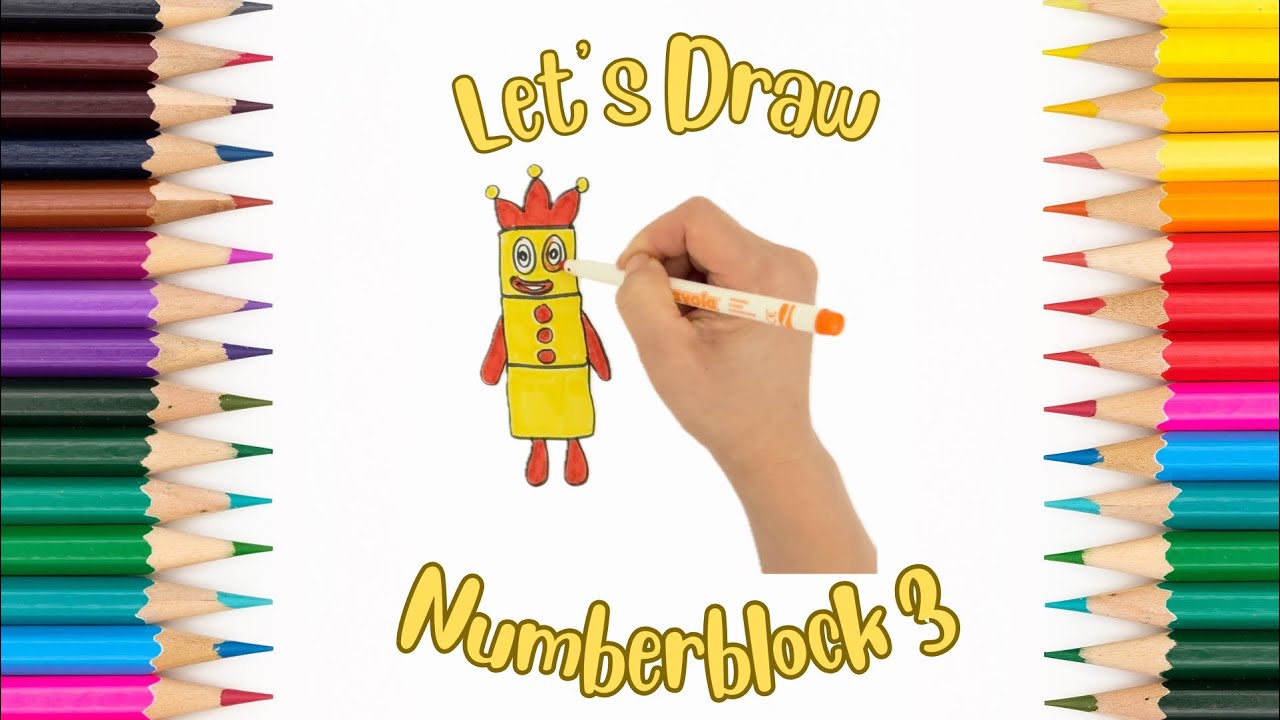 Let&rsquo;s Draw Numberblocks: Number Three