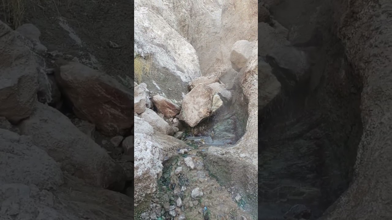 Shocking Natural Hot Water Spring on the Way to Gilgit, Hot Water / Boiling / Shocking