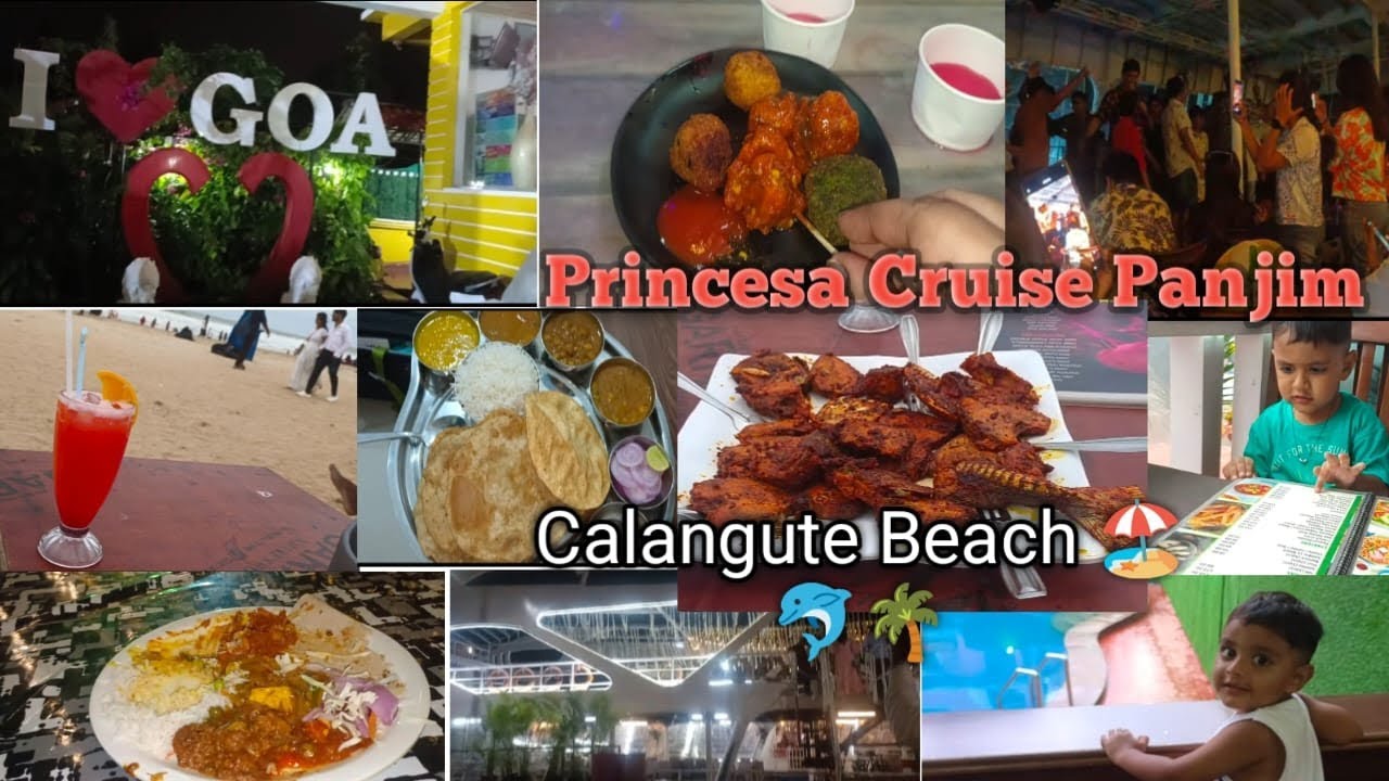 Goa Vlog 🌴🏖️ | Princesa Cruise ⛴️🚢 | Calangute Beach 🏖️ #trendingvideo #viralvideo