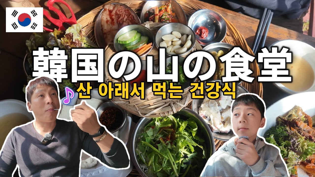 色々なおかずが出る🥬韓国の山麓で食べる健康プルコギ定食｜日韓家族
