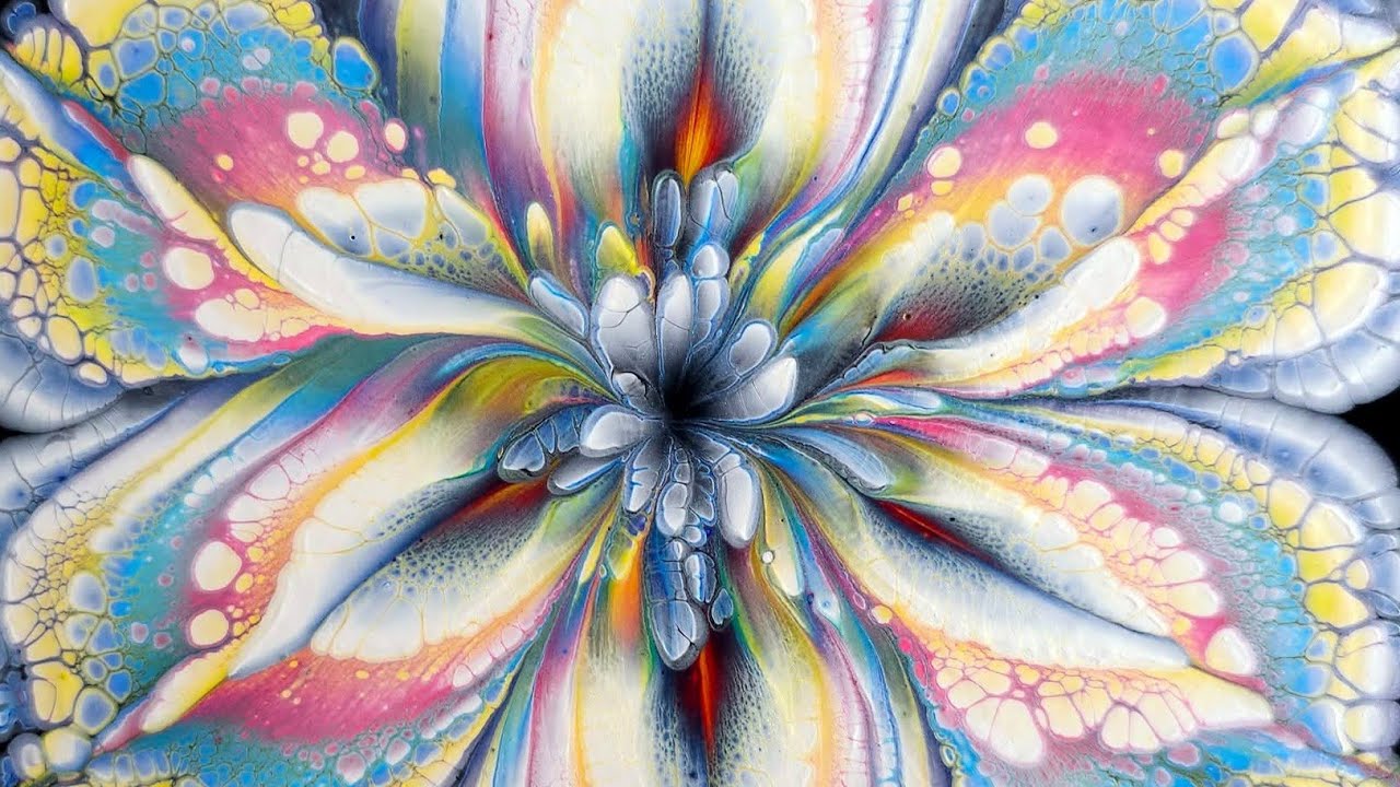 Reverse Flower Dip FULL Tutorial 🌸 Step-by-Step Acrylic Pouring for Beginners