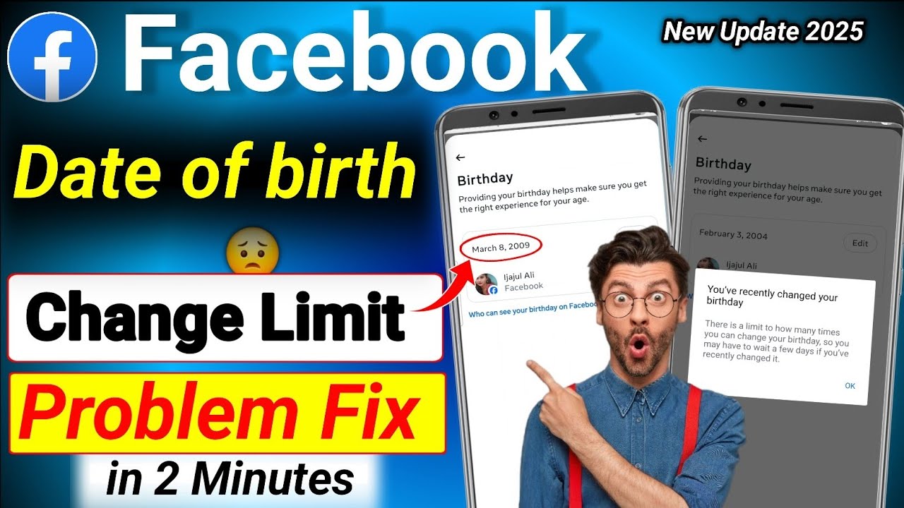 facebook date of birth change problem 😢 | Unlimited facebook birthday change 2025 ✅️