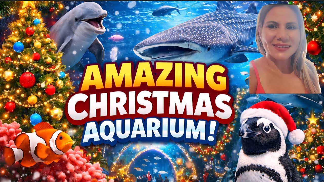The Biggest Aquarium in the U.S. 🇺🇸 | Georgia Aquarium Atlanta Tour – Christmas Edition 🎄