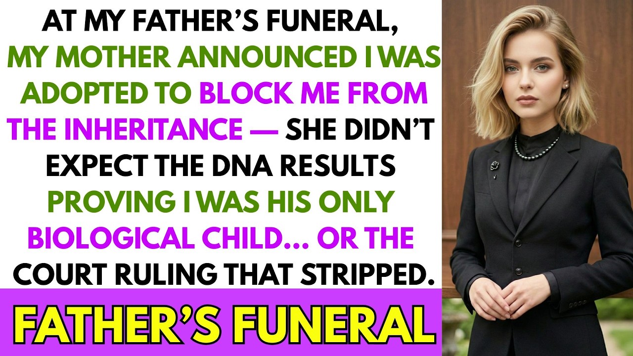 At my father’s funeral, my mother announced I was adopted to block me from the inheritance