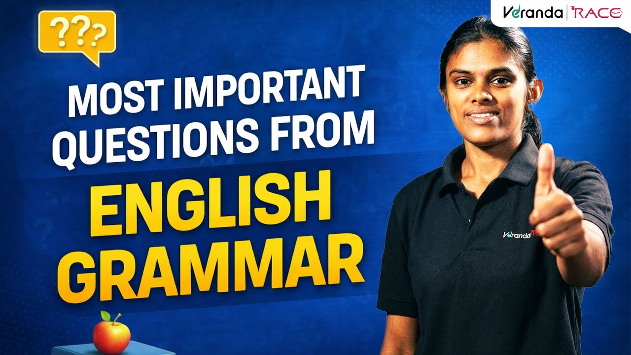 Most Important Questions From English Grammar | English For SSC Exams | Veranda Race 