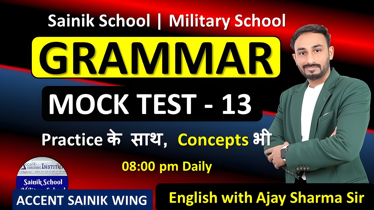Sainik School English Grammar | Class 6 & 9 | English Grammar for Sainik School Class 9 | AISSEE
