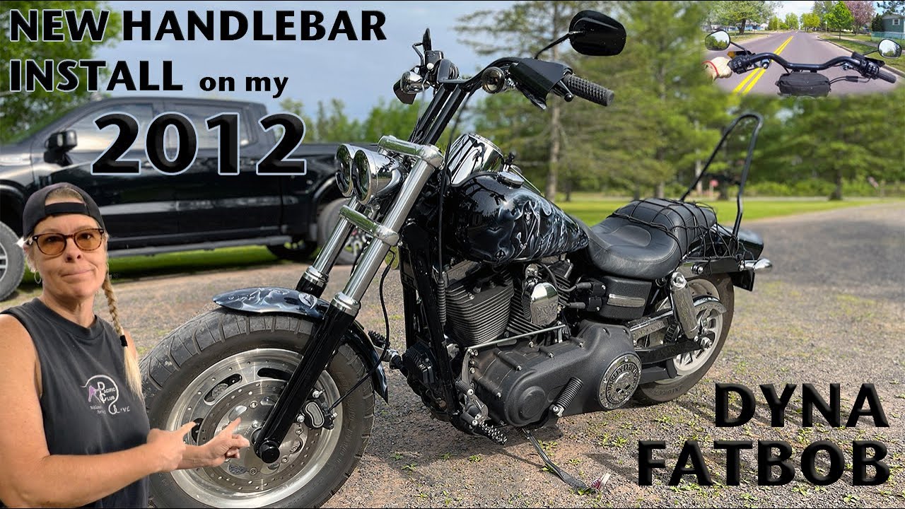Dyna FatBob Handlebar Install & Test Ride