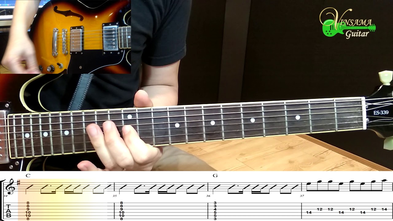 [꽃비] YB - 기타(연주, 악보, 기타 커버, Guitar Cover, 음악 듣기) : 빈사마 기타 나라