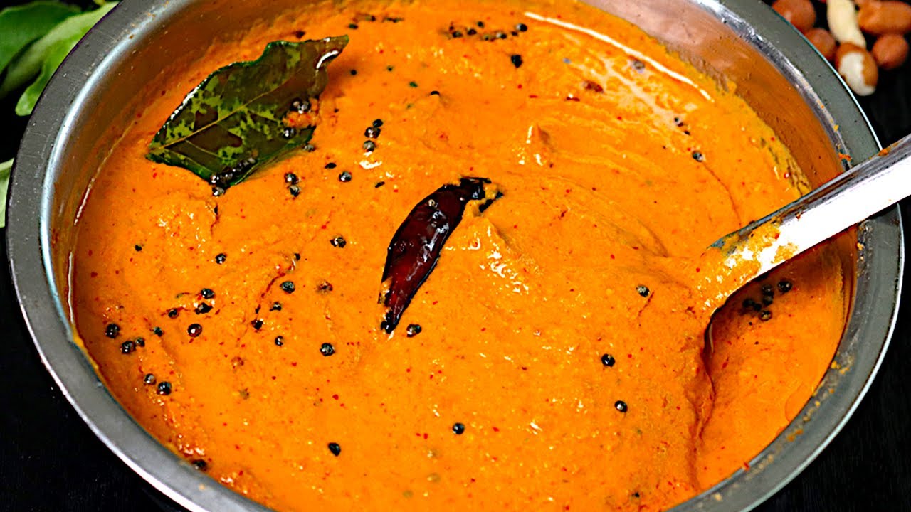 வேர்க்கடலை தக்காளி சட்னி ரோட்டுக்கடை சுவையில்| verkadalai chutney in tamil / chutney recipe in tamil