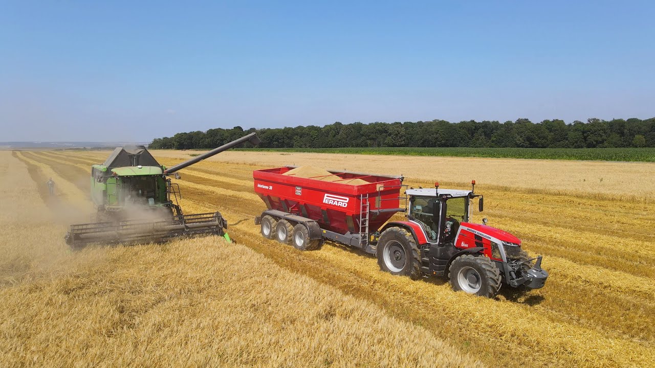 Massey Ferguson 8S265 & Perard Interbenne 38 + Claas Lexion 660 & Deutz-Fahr 9206 TS!!  😊
