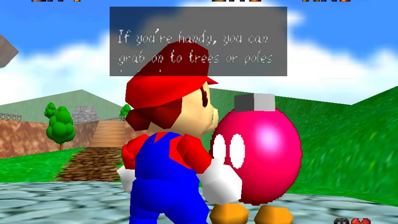 Super Mario 64 Gameplay Shoot to the island in the sky