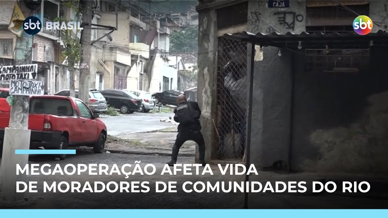 Opera&ccedil;&atilde;o policial afeta rotina de moradores dos complexos do Alem&atilde;o e Penha, no Rio | #SBTBrasil
