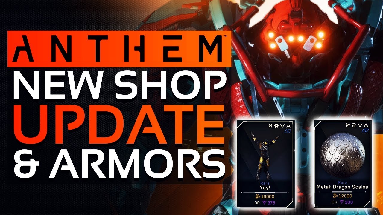 Anthem New Store Update - Interceptor & Colossus Armor Sets, Metal Dragon Scale & More!