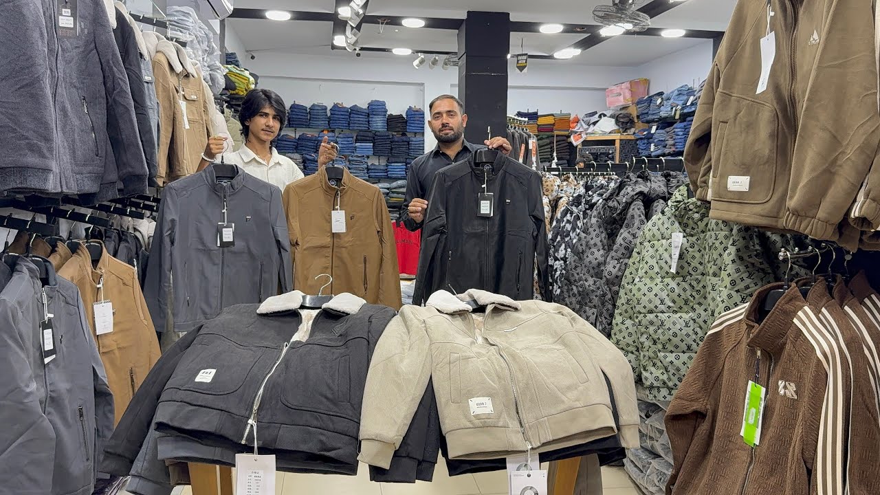 Winter collection imported jackets Puffer Branded Garments kareem block market Lahore.