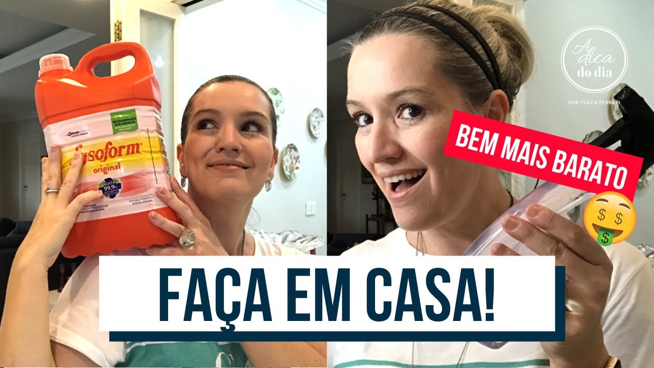 COMO FAZER LYSOFORM (DESINFETANTE) EM CASA | FLÁVIA FERRARI