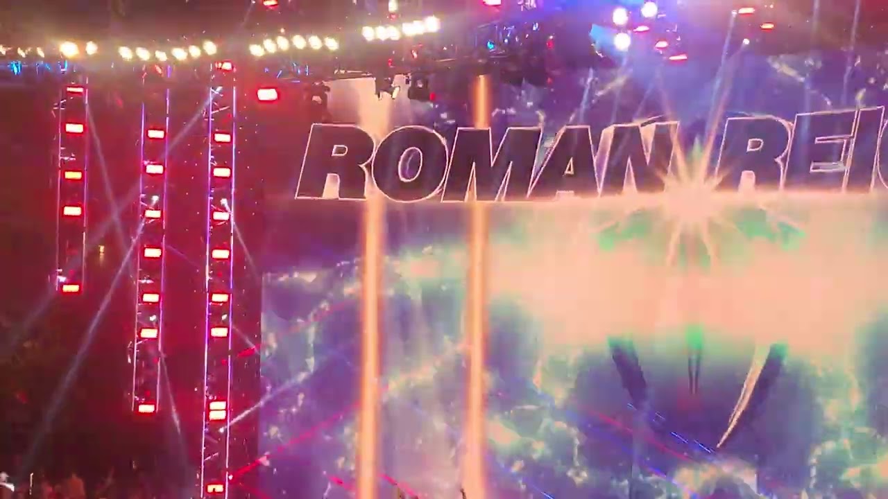 Roman reigns and the usos entrance at wrestlemania backlash 2022
