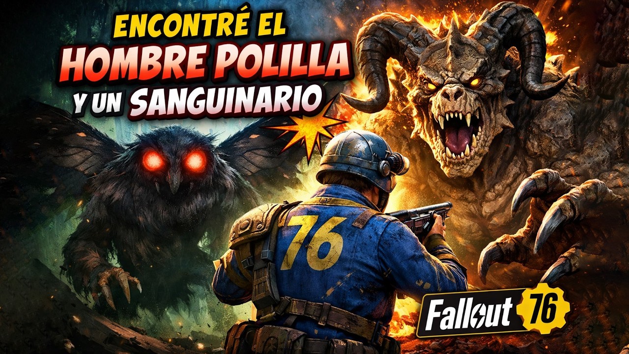 Dos pesadillas en un solo viaje: Hombre Polilla + Sanguinario | Fallout 76