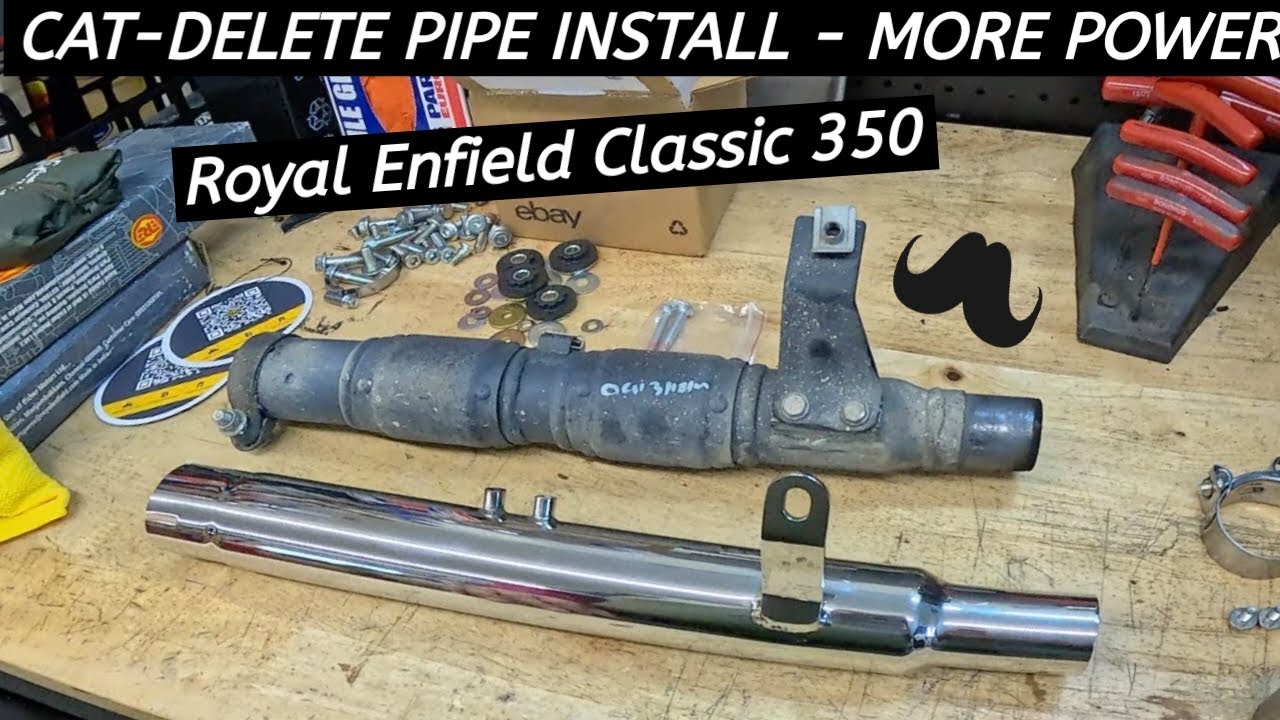 Royal Enfield Classic 350 Установлена ​​труба Cat-Delete — Больше мощности — Ух ты!