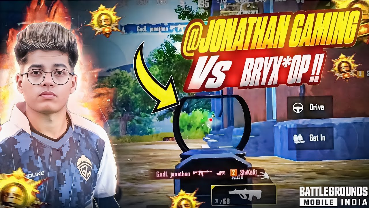 😱 Jonathan gaming vs me | Jonathan in my lobby🔥 1v3 in Jonathan squad in bdmi