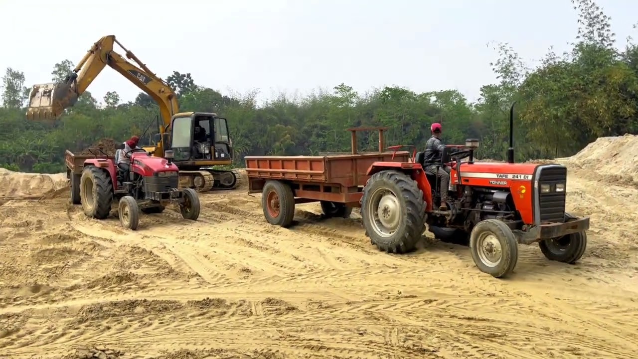 All My Tractor Came To The Field Together, Took Load With A Machine And Went Down With The Load.