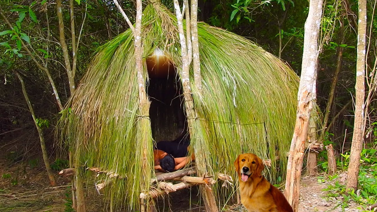 Building Grass Hut