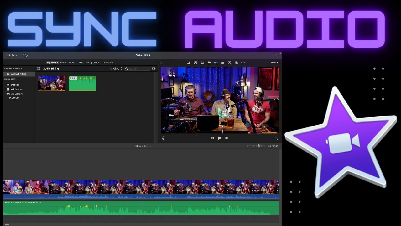 Как ЛЕГКО синхронизировать звук в iMovie!