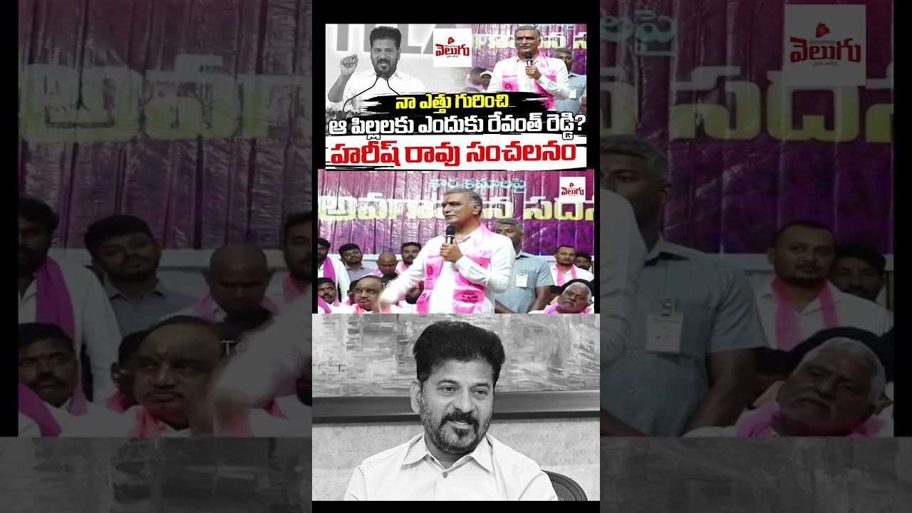 Harish Rao Sensational Comments On Revanth Reddy | Congress | BRS | KCR | Telangana Velugu