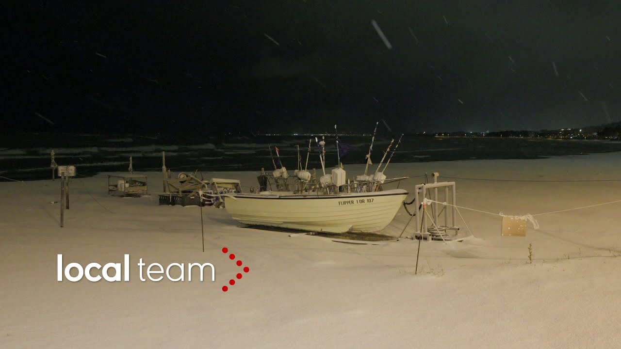 Marina di Vasto sotto la neve: la spiaggia imbiancata