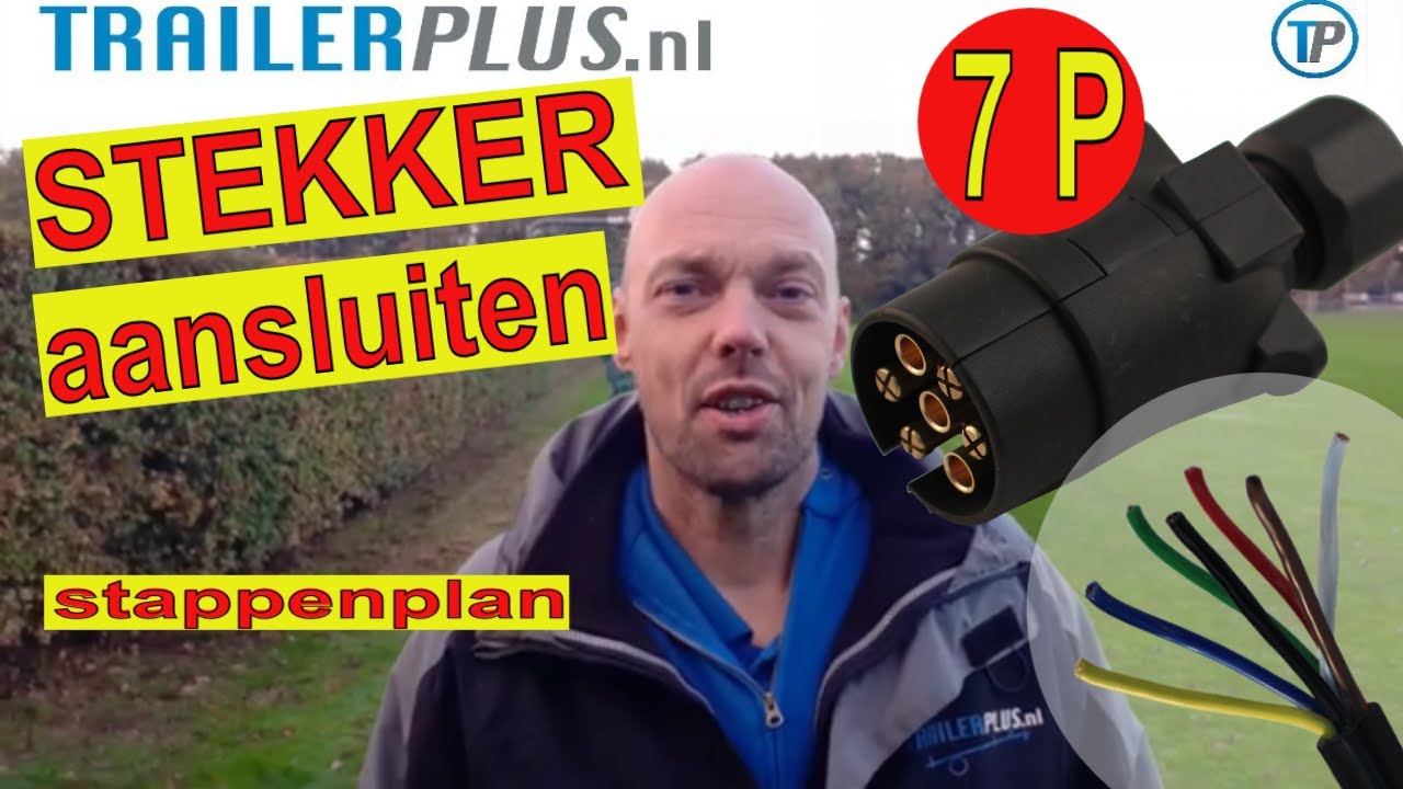 AANSLUITSCHEMA AANHANGER 7 POLIGE STEKKER, Stekker 7 polig aansluiten stappenplan