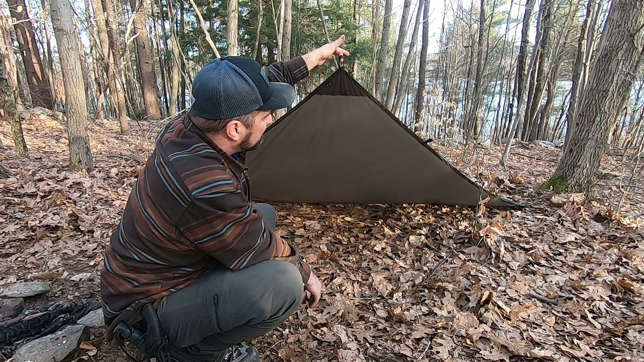 How to set up a Plough Point Tarp Shelter w/ Variation (Block out more wind)