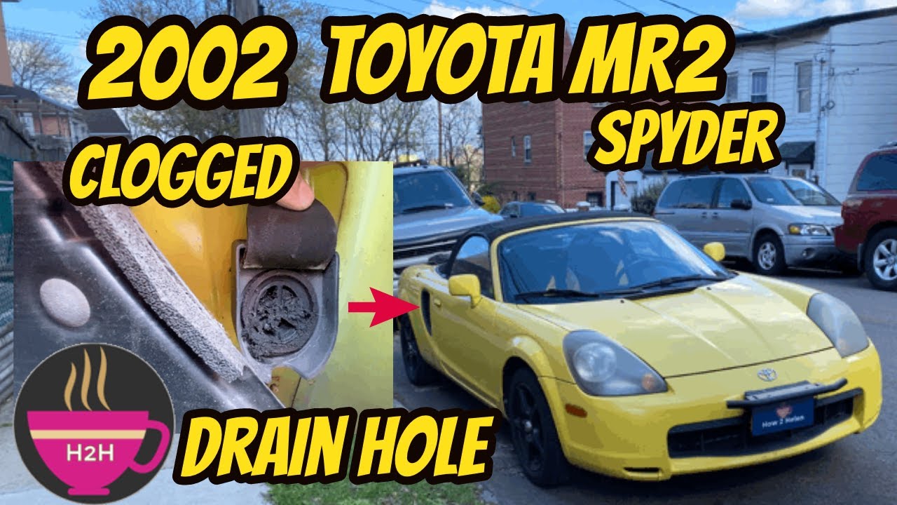 How To: 2002 Toyota MR2 Spyder Clean clogged drains - Long Version (Soft top side vent Drain holes)