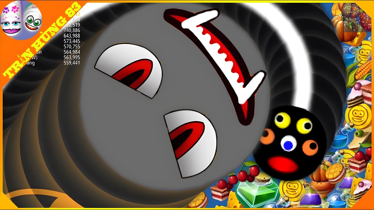 🐍WORMSZONE.IO | GIANT SLITHER SNAKE TOP 01 / Epic Worms Zone Best Gameplay! | Trần Hùng 83