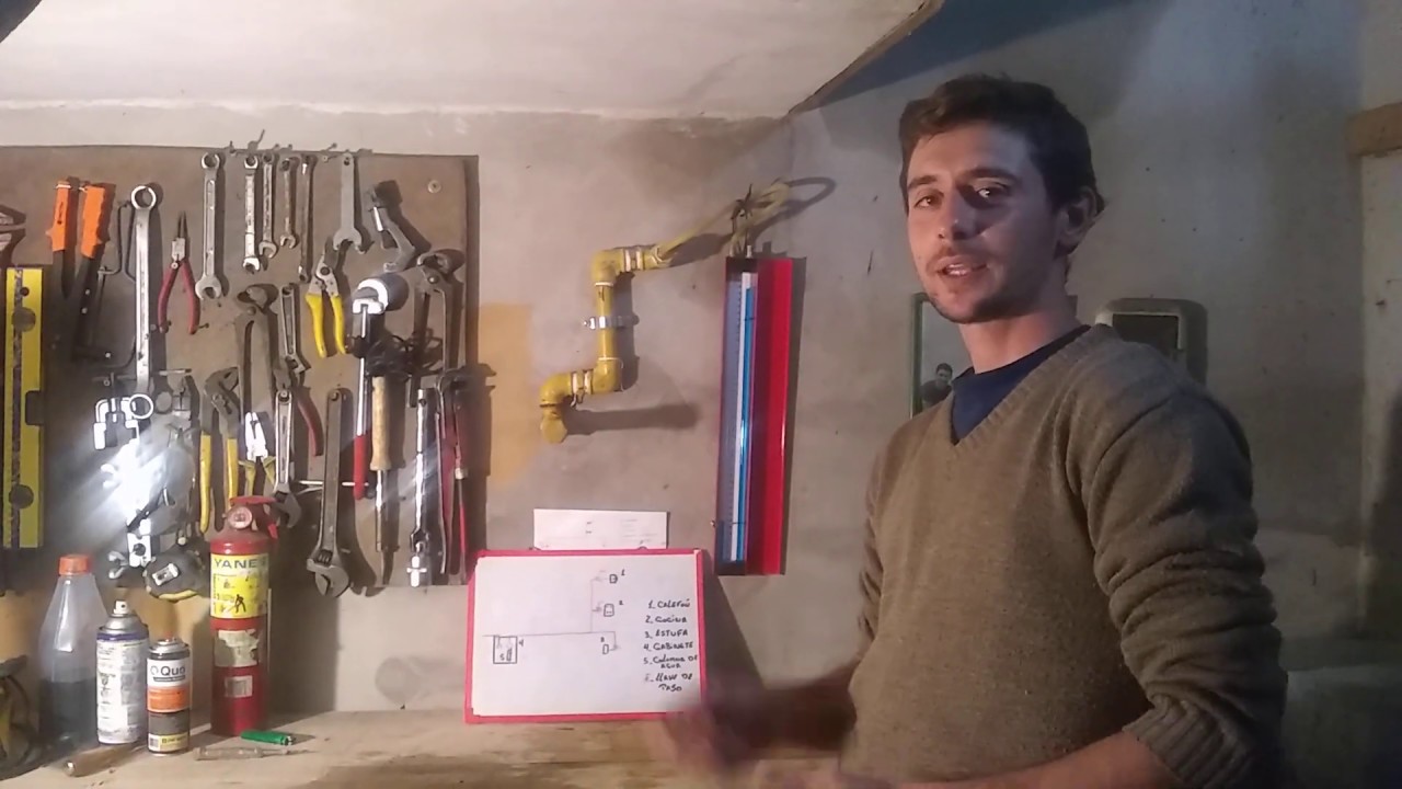 Perdida en cañería de gas , Prueba de hermeticidad,Funcionamiento columna de agua