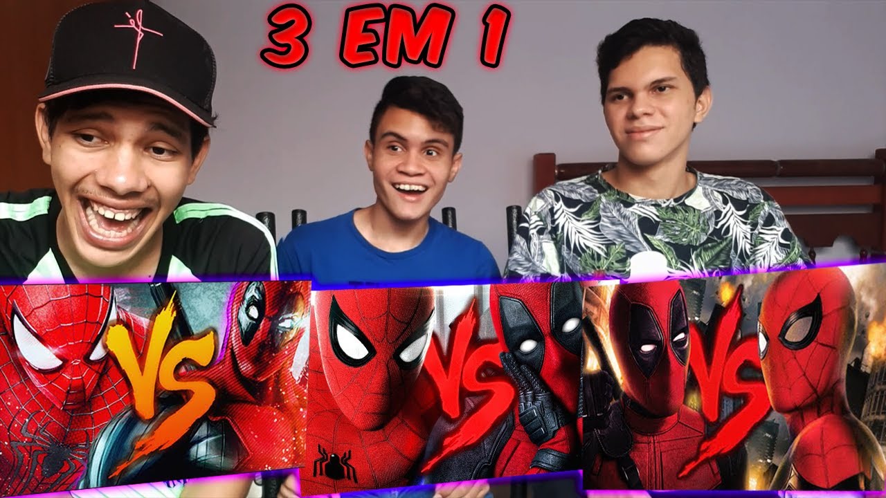 REAGINDO 3 EM 1 Homem-Aranha VS. Deadpool | Duelo de Titãs ( 7 Minutoz)