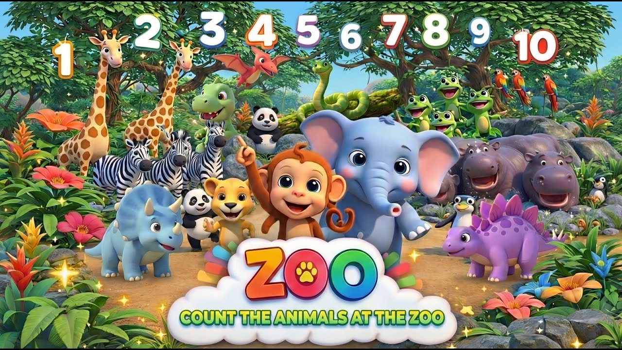 Learn Counting Numbers & Animals | Kids Counting Song | Baby Learning Video