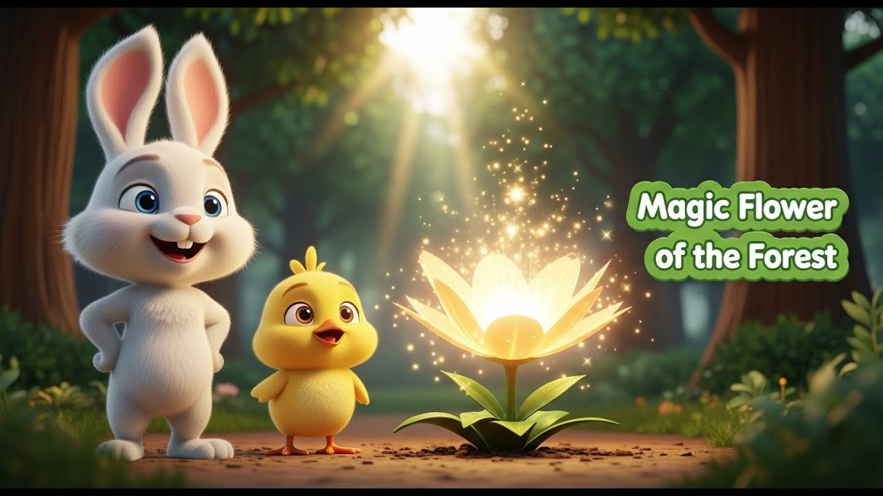 🌺 Bunny & Chick’s Magical Forest Adventure 🐰🐤 | Friendship, Teamwork & Magic Flower #kids story