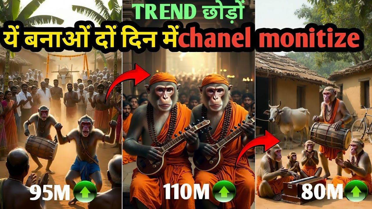 monkey ai video kaise banaye |monkey dance trending video | new google gemini video editing .