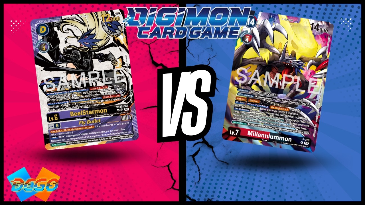 Dual Beelstarmon Vs. Millenniummon! - BT25 Fights | DCGO Gameplay | Digimon TCG