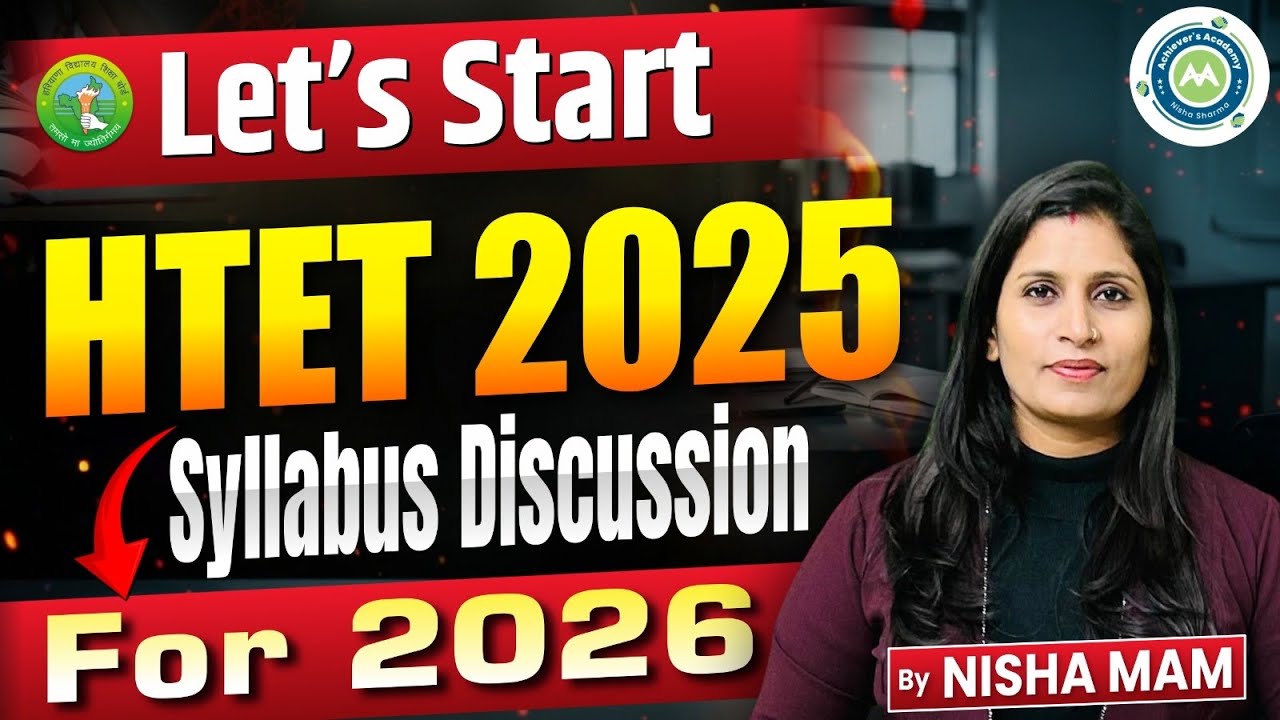 Lets Restart Htet  2025 Exam || Syllabus Discussion For 2026 Htet Exam By Nisha Sharma
