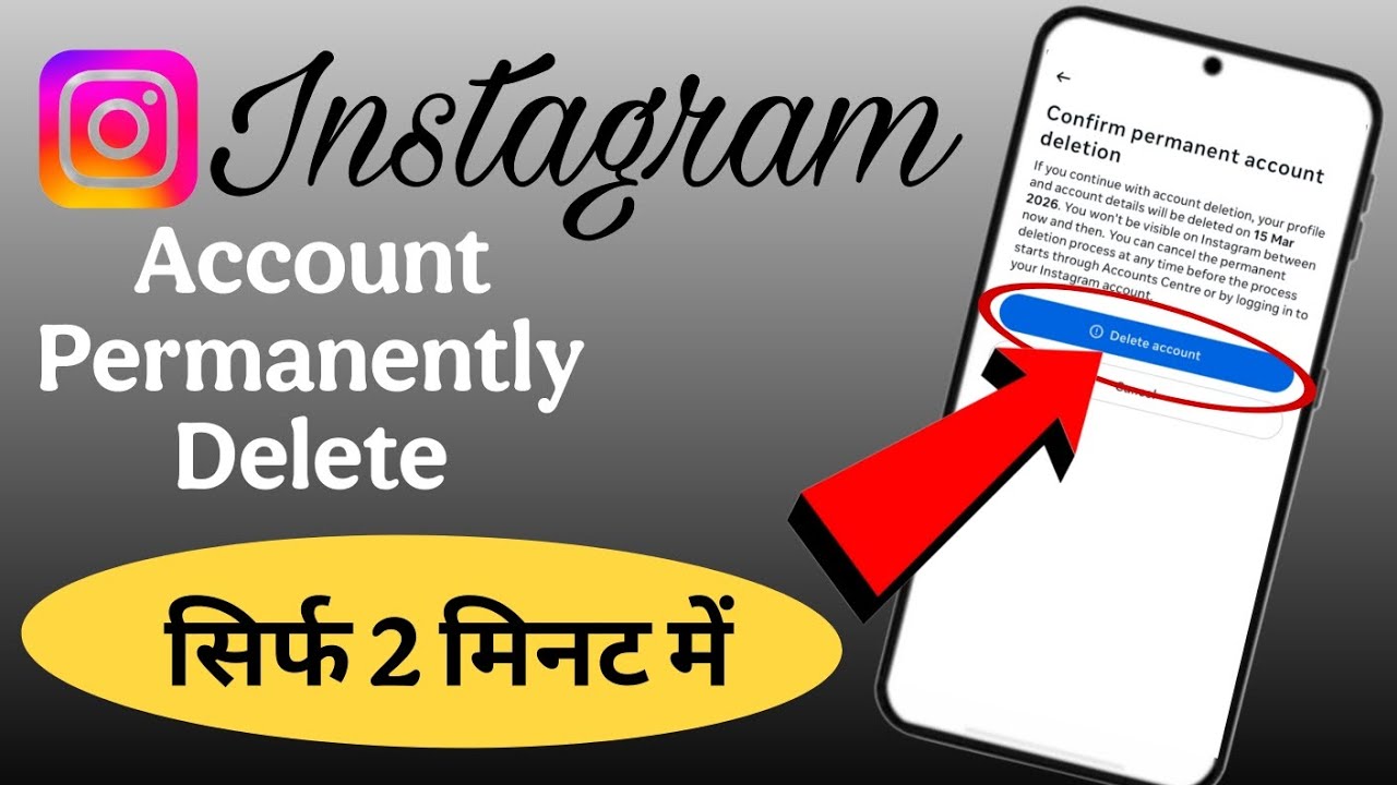 Delete Instagram Account | Complete Hindi Tutorial