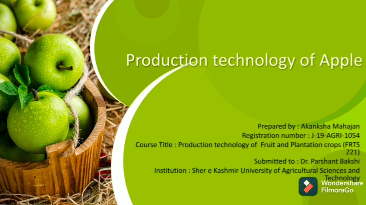 Production Technology of Apple by Akanksha Mahajan #FRTS221