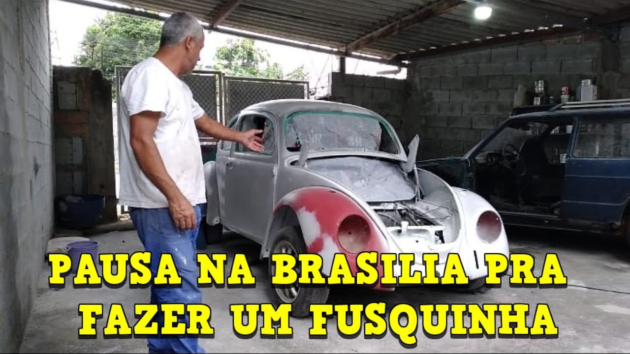 FUNILARIA E PINTURA DO FUSCA EM CASA