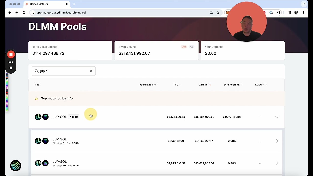 Grouped DLMM pools and moving liquidity from active to chill out DLMM pools.