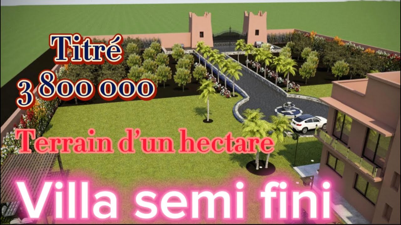 Villa semi fini 1hectar فيلا سومي فيني طريق امزميز vue Atlas mountains #morocco #investing #invest