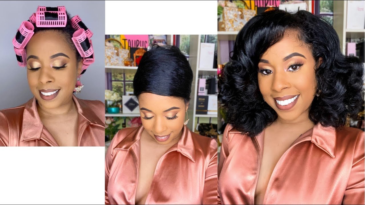 Heatless Set Using Small Magnetic Hair Rollers