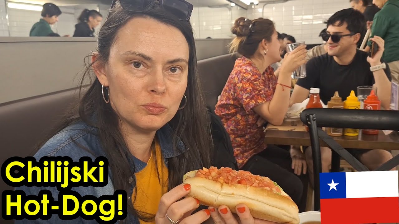Chile 7 - Kolejka na wzgórze San Cristóbal oraz Completo - czyli chilijska wersja Hot-Doga...