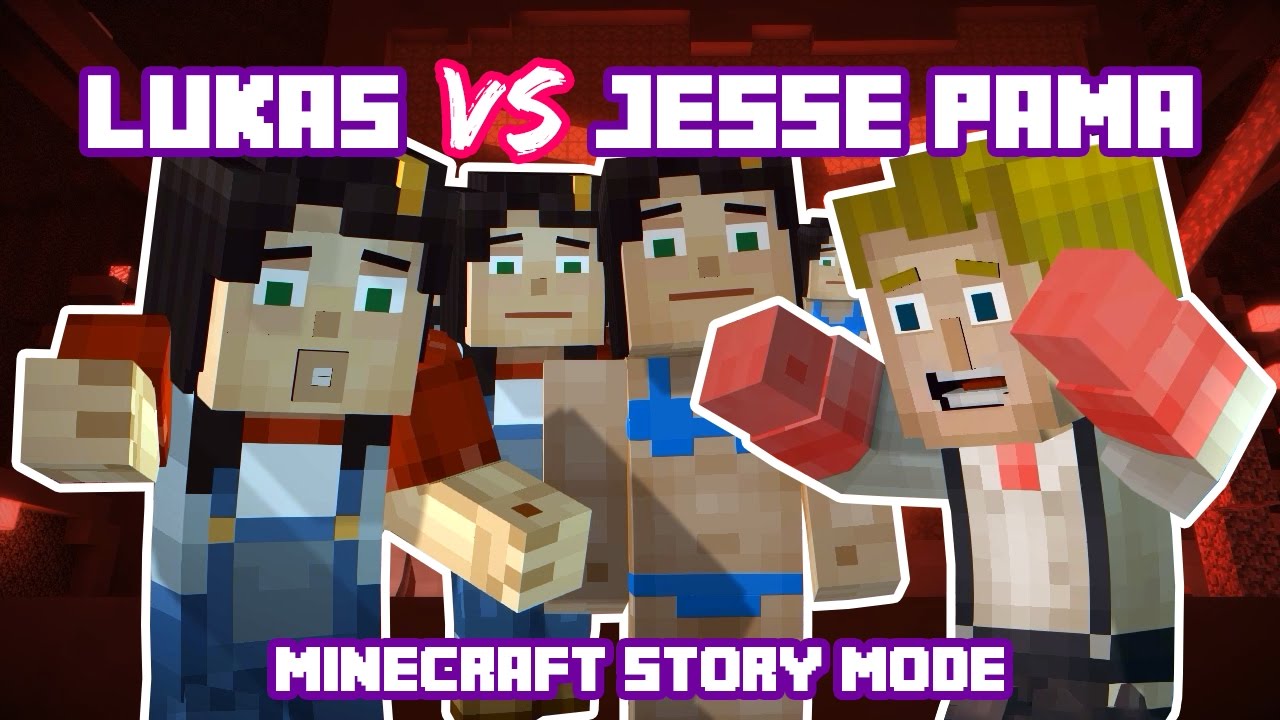 Broken Friendship: Lukas VS Jesse PAMA - Minecraft Story Mode (Jesse Hack)