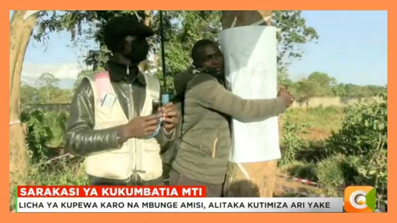 Mwanaume atimuliwa na wananchi kwa kukumbatia mti Kitale