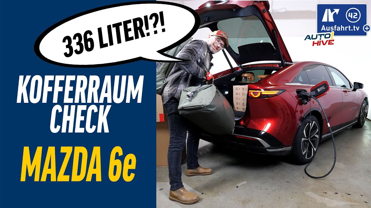 Kofferraum-Check: Mazda6e - was passt in den Kofferraum? Fahrrad? Leiter? Koffer? Taschen?